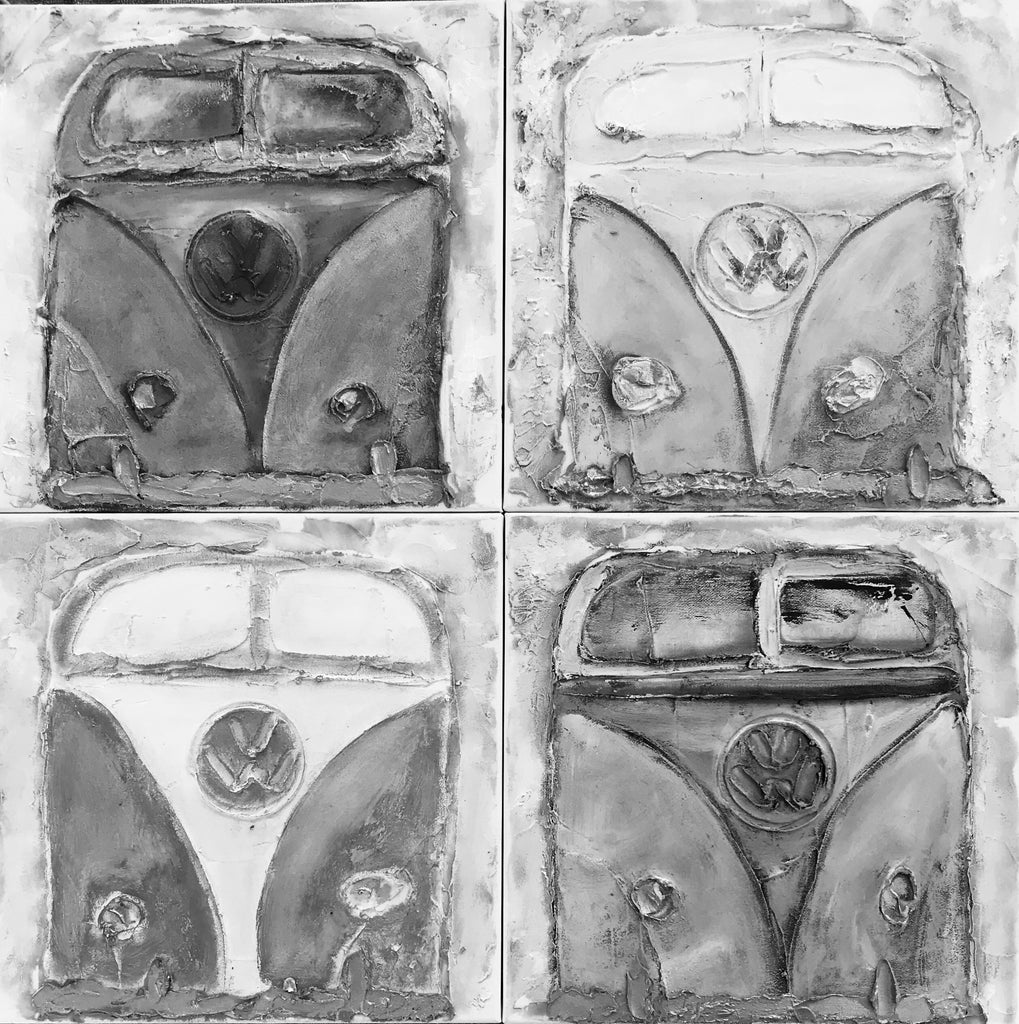 VWs in black and white